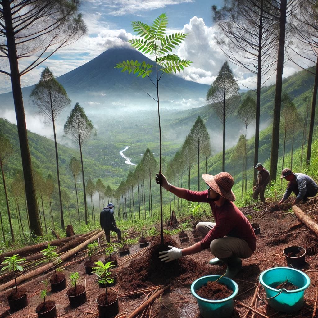 Balai Taman Nasional Gunung Merapi (BTNGM) sukseskan Penanaman Pohon Serentak 1